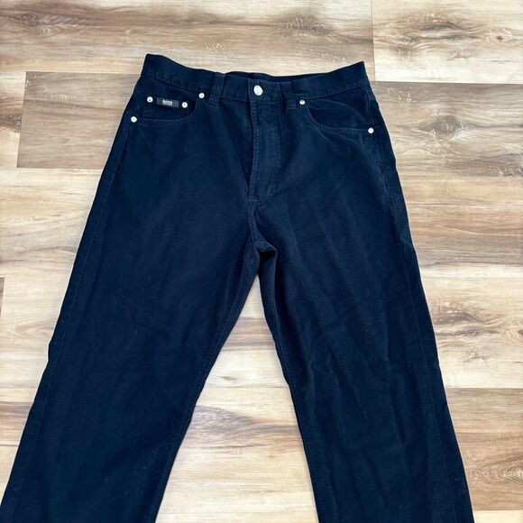 Hugo Boss Pants Mens 33 x 30 Navy Blue Alabama Brushed Plush Jeans - Picture 9 of 9